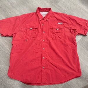 Columbia Men's Vibrant Red Button Down Shirt